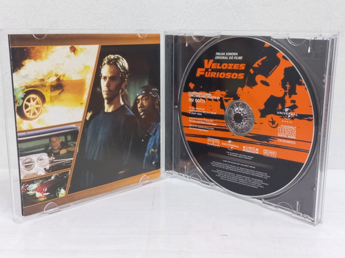 Cd- Velozes E Furiosos- Trilha Sonora Original Do Filme Versão Estandar Capinha Acrílica Simples (Usado)