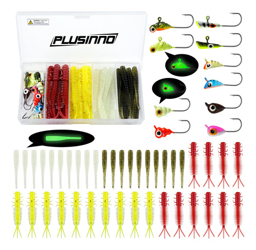 Plusinno Kit De Accesorios De Pesca De 201 Piezas, Caja De A