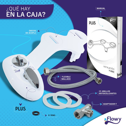 Imagen 9 de 10 de Bidet Para Inodoro Facil Instalacion Adaptable Ducha + Kit!