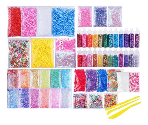 Slime Supplies Kit 60 Pack Beads Charms Herramientas Par