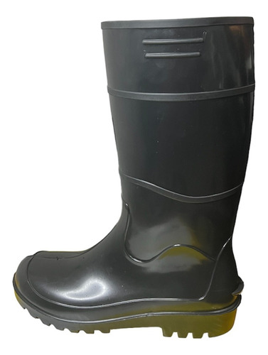 Bota Pvc Cano Longo Work Flex Preta Sem Forro Galocha C/ Ca