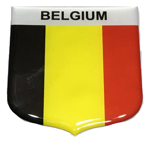 Adesivo Resinado Em Escudo Da Bandeira Da Bélgica