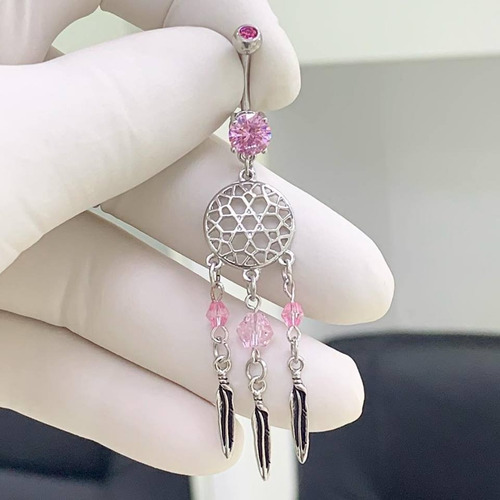 Imagen 1 de 1 de Piercing Ombligo Atrapasueños Pluma Argentina ®