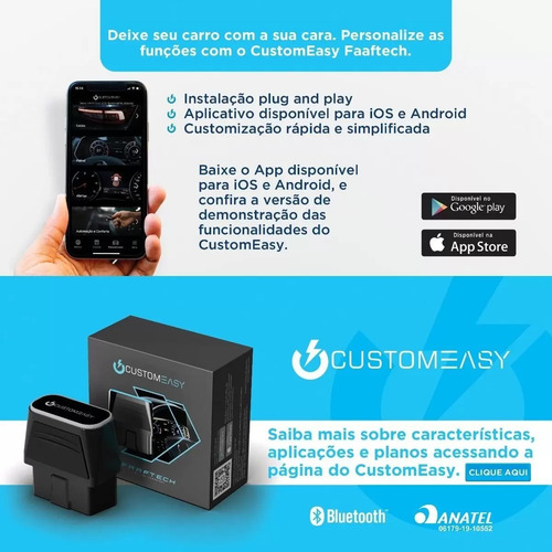 Customeasy Fiat Pulse Dispositivo Obd Com Ftobdsgw 1 Licenca