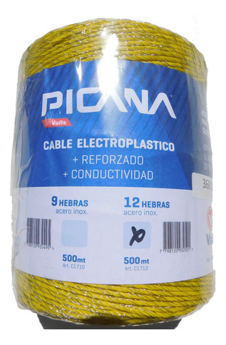 Cable Para Boyeros - Hilo Electroplastico Premium Con 12 Conductores De 500 Metros