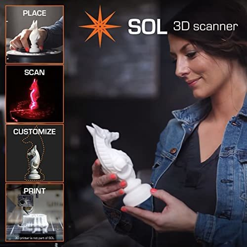 Sol Escaner 3d Laser Escritorio Luz Blanca Preciso Facil