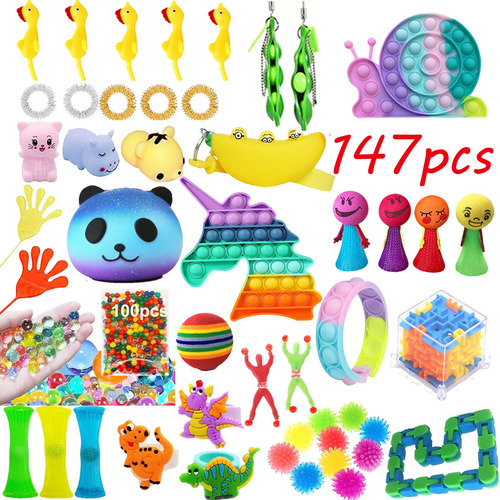 147pcs/kit Pop Variety Fidgets Juguetes Barato Niño