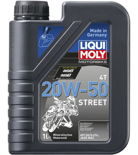 Aceite De Motor Liqui Moly Racing 4t 20w50 Mineral 1 Litro