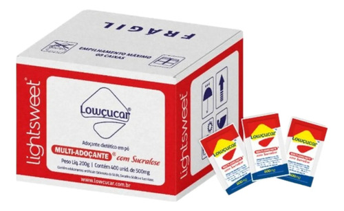 Adoçante Com Sucralose Caixa Com 400 Sachês De 0,5g Kit C/ 3