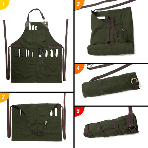 Under Ny Sky Delantal Verde Bosque Lona Resistente Mmg