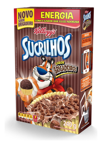 Cereais Kellogg's Sucrilhos Brigadeiro em caixa 240 g