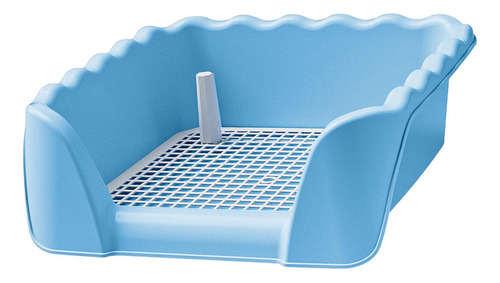 Caja De Arena Para Inodoro Para Perros, Valla Elevada Azul
