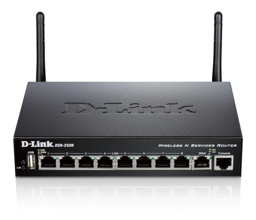 Imagen 1 de 3 de Router D-Link DSR-250N negro 100V/240V