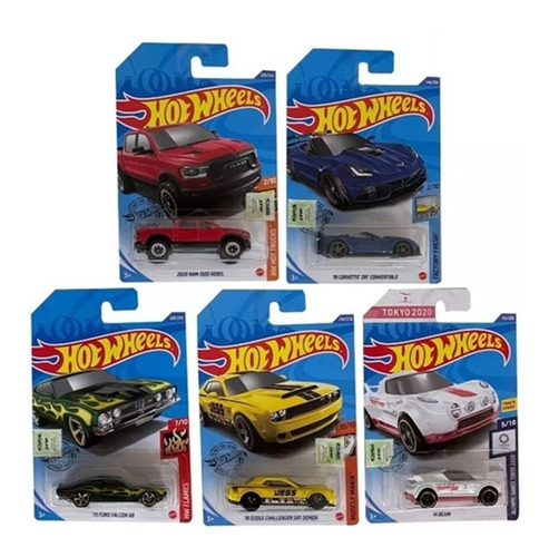 Hot Wheels Original Pack X5 Autos Individual Surtidos Mattel