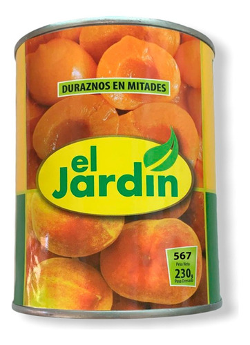 Durazno Mitad El Jardin 567 Gr X 10 Unid