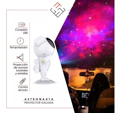 Lámpara Astronauta Proyector Luz De Noche Estrellas Galaxia Color de la  estructura Blanco