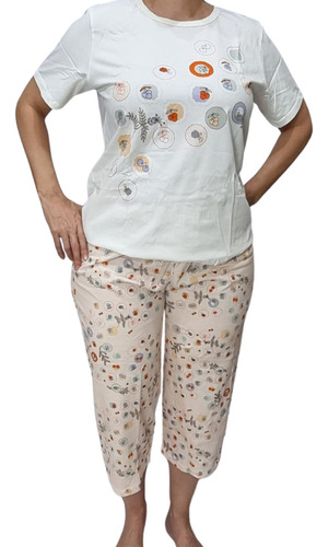 Pijama Sonhart Consário E Camiseta Manga Curta 100% Algodão