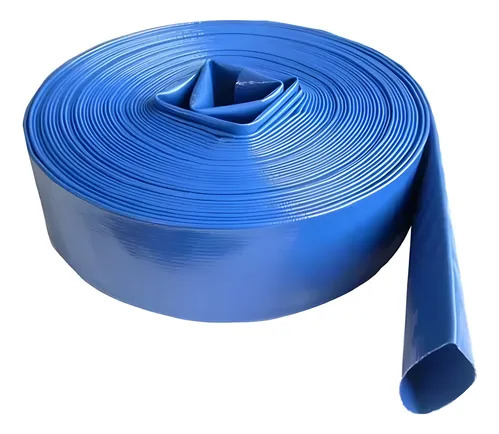 Manguera Plana Layflat Azul 50 /100 Metros De 2 Y 3 Pulgadas , 2 Pulgadas 50 Mts