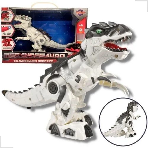 Brinquedo Robô Tiranossauro Rex Som Luz Movimento Infantil