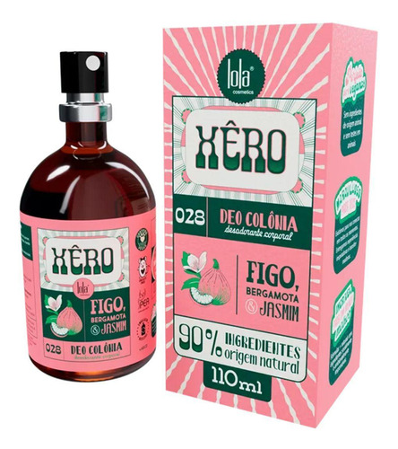 Deo Colônia Figo, Bergamota E Jasmim 90% Natural