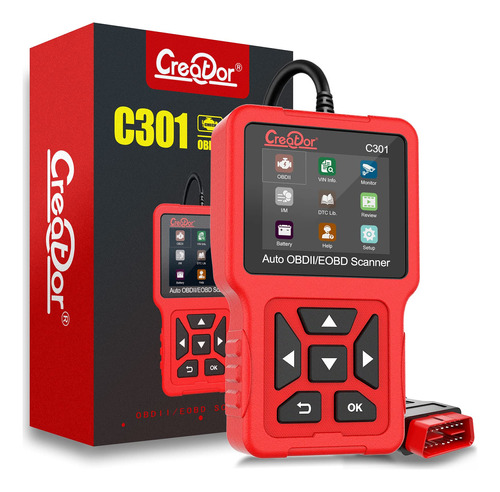 C301 Obd2 Escaner Automotriz Eobd Obdii Lector De Codigo Con