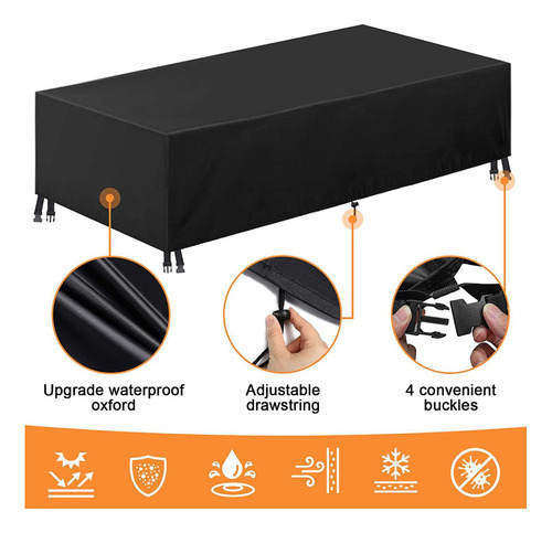 // Funda De Sofá Para Exteriores, Duradera, 123cmx123cmx74cm