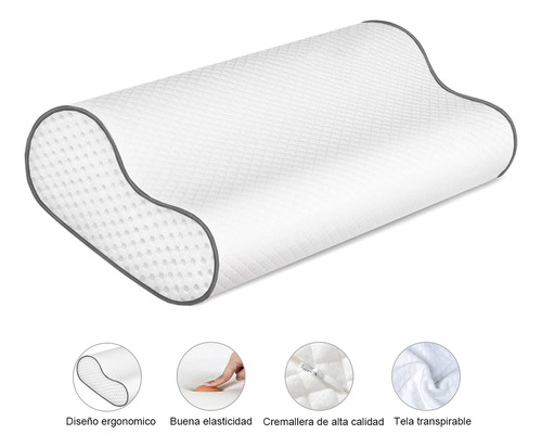 Almohada Ortopedica Cervical Memory Foam Cuello Soporte