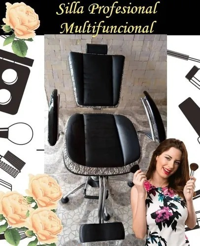 Imagen 2 de 4 de Silla Profesional Para Estilista Y Barbería