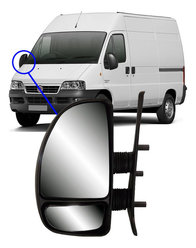 Retrovisor Externo Manual Esquerdo Ducato Boxer Jumper 03/17
