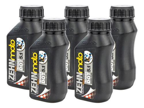 Liquido De Freno Sintético Zehnmoto Dot 5.1 250ml (5 Piezas)