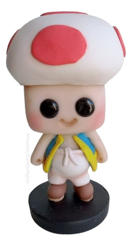 Toad Honguito De Mario Bros Estilo Funko En Porcelana Fria