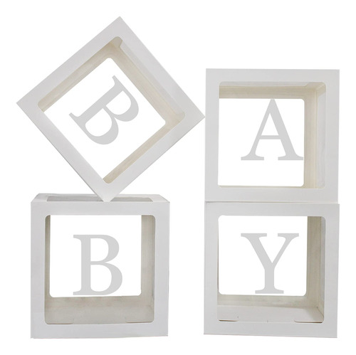 Cajas De Bebé Con Letras Para Baby Shower, Cajas De Bloque.