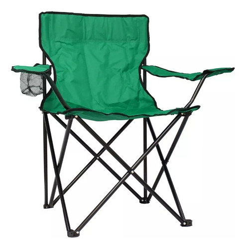 Cadeira Dobrável Kala De Camping Pesca Praia Comfort 120kg Cor Verde