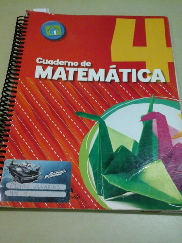 * Cuaderno De Matematica 4 - Santillana- L144 