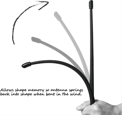 Rydonair - Antena Compatible Con Jeep Wrangler Jk Jku Jl Jlu
