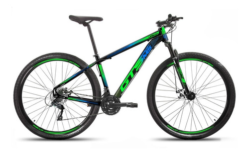 Bicicleta Aro 29 Gts Prom5 Urban Freio A Disco 21v Cor Preto/Verde/Azul Tamanho do quadro 19