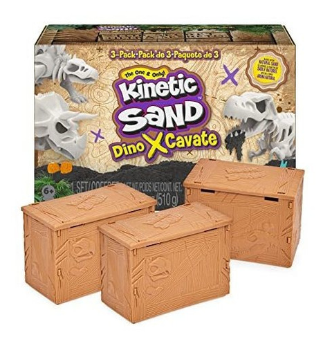 Dino Xcavate Paquete De 3  S Sensoriales De Arena Natur...