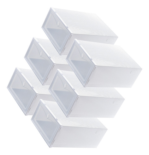 Caja Para Guardar Zapatos De 6 Piezas, Grande, Blanca, Grues