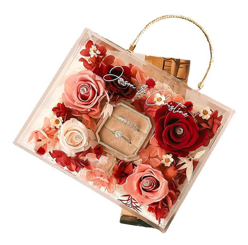 Caja De Flores De Acrílico Transparente Caja De Arreglos