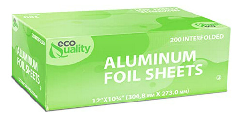 Hojas De Papel De Aluminio Plateado Premium Precortadas Emer