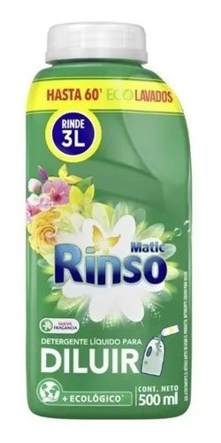 Rinso Detergente Líquido Diluir 500ml Rinde 3lt