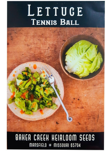 Baker Creek Heirloom Seeds Lechuga Tennis Ball 250 Semillas