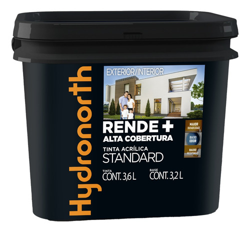 Tinta Rende + Alta Cobertura Hydronorth 3,6l Anti Mofo