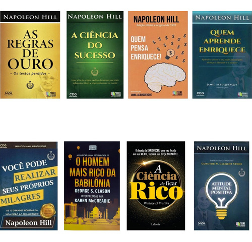 Kit 8 Livros Clássicos | Napoleon Hill 