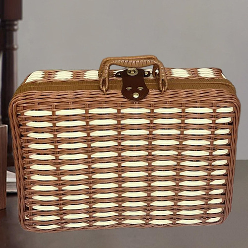 Cesta De Almacenamiento Con Tapa Y Asa For Accesorios De M