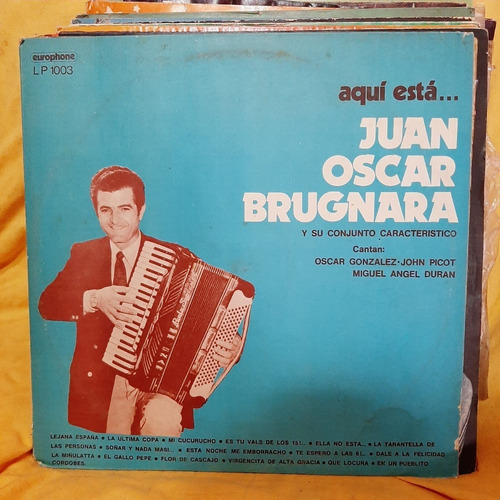 Vinilo Antonio Bono Canta Ricardo Valdez Acordeon Maravil C4