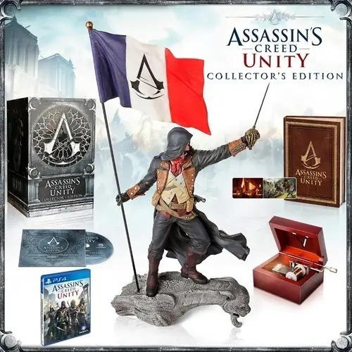 Assassins Creed Unity Collectors Edition Jogo Ps4 + Estatua