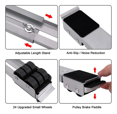Soporte Ajustable Base Con Ruedas Para Refrigerador Lavadora