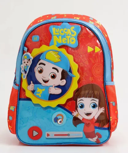 Mochila Luccas Neto Infantil Costas com Som - Original - Tem Tem