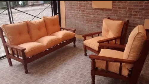 5 Almohadones Para Sillon De Algarrobo 60x60x10